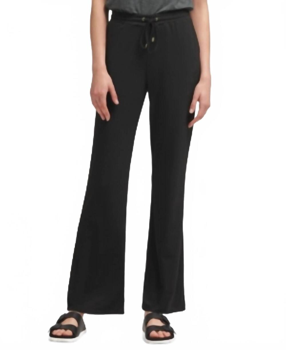 NEW DKNY wide leg pull on pants in black